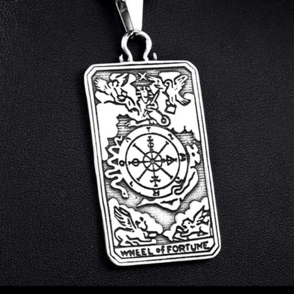 Tarot Wheel of Fortune Pendant necklace - Picture 2 of 8